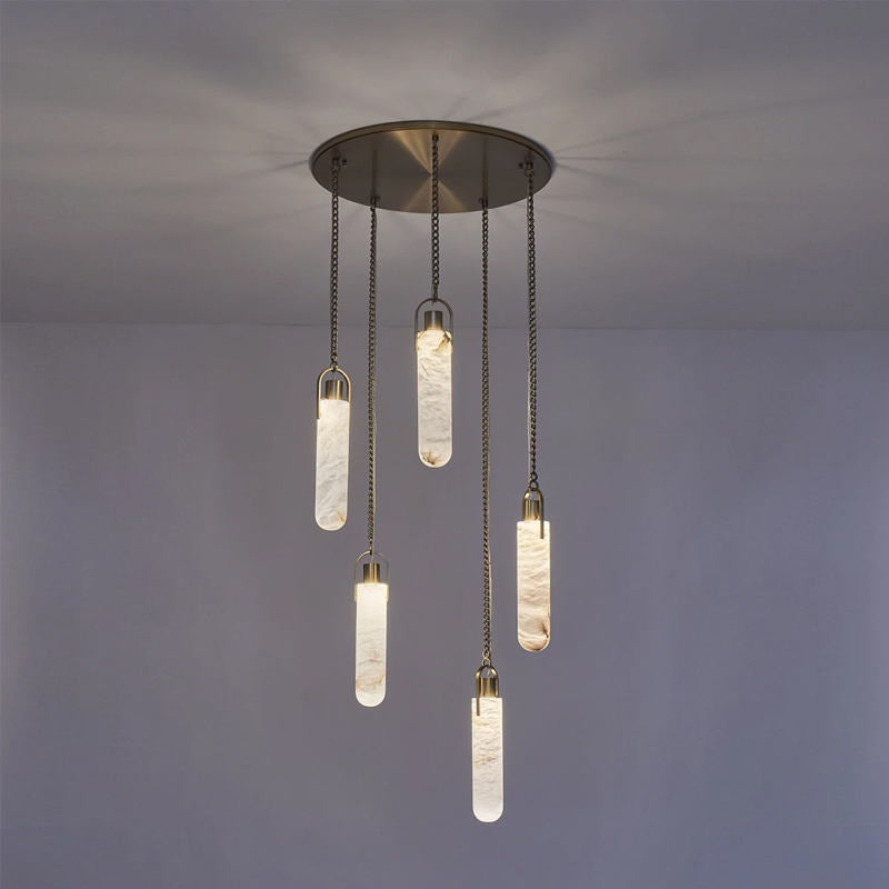 Modern Hanging Alabaster Pendant Light