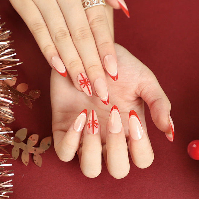 Elegant Nail Extensions with Christmas Design Stornfield