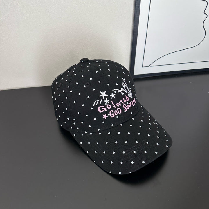 Women's Trendy Polka Dot Embroidered Baseball Cap Stornfield