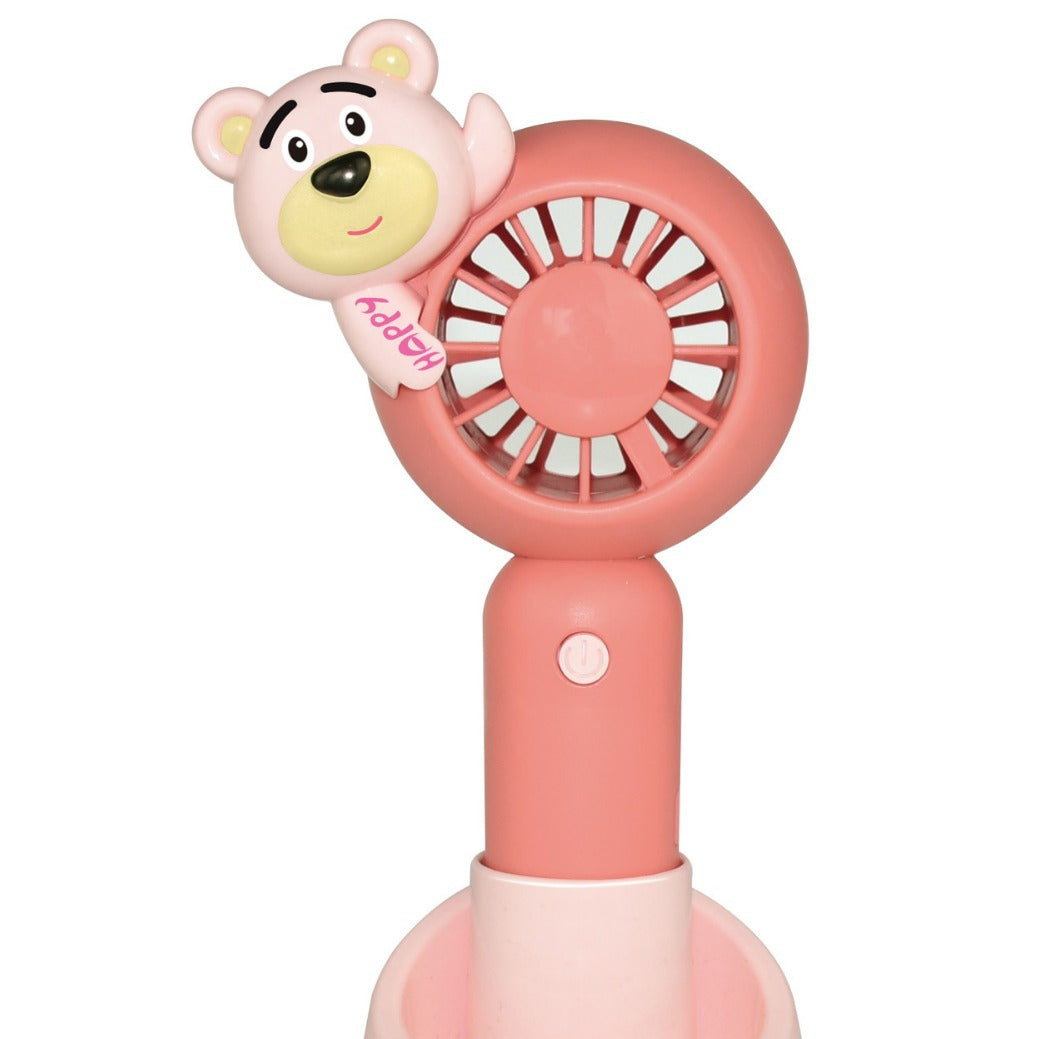 Unisex Portable Handheld Fan with Animal Design and LED Light Function Stornfield