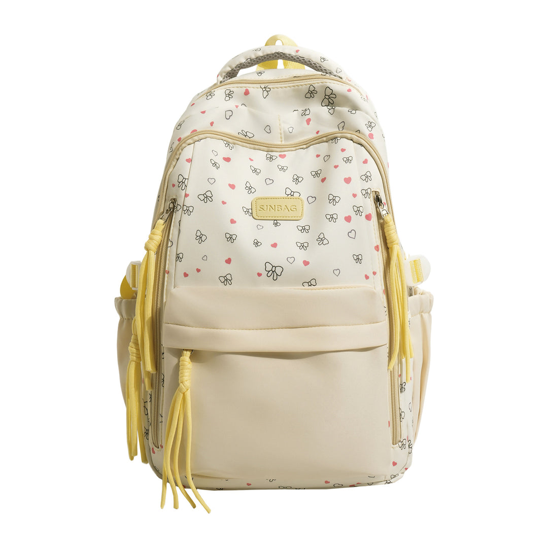 Playful Bow-Embellished Stylish Backpack Stornfield