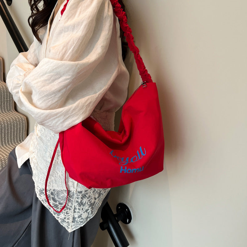 Modern Ruffled Canvas Tote Bag Stornfield