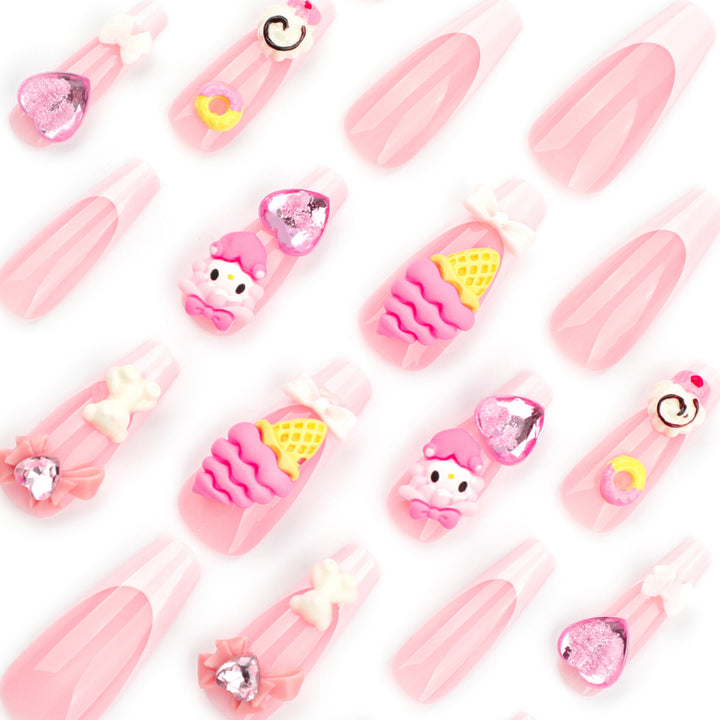Artful nail extensions with 3D dessert motif Stornfield