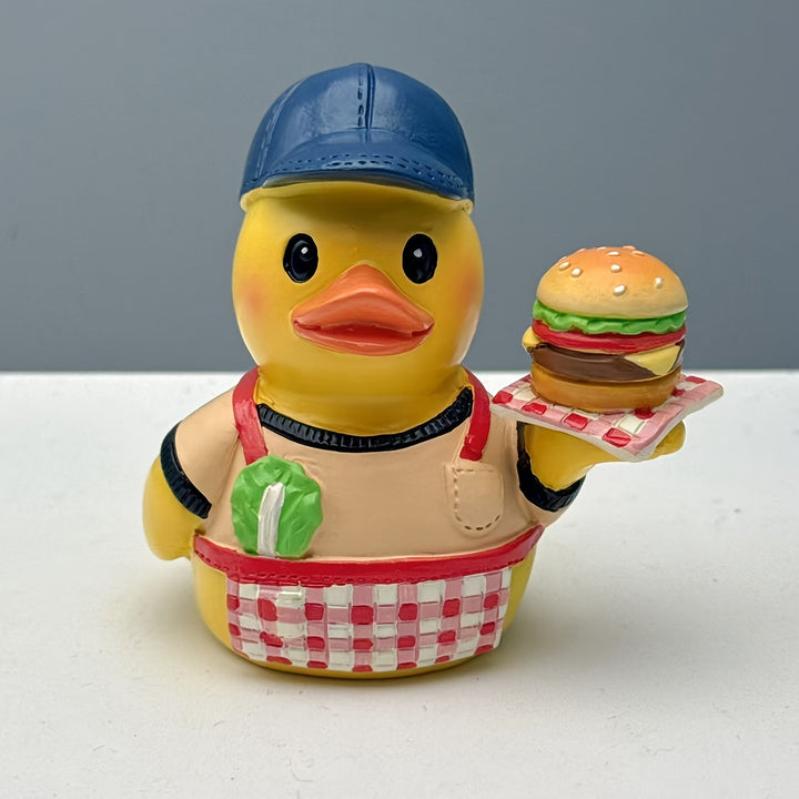 Funny rubber duck as grill master Stornfield