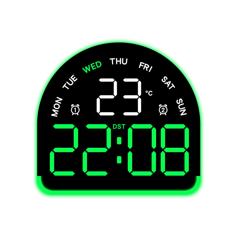 Digital alarm clock with temperature and day of the week display Stornfield