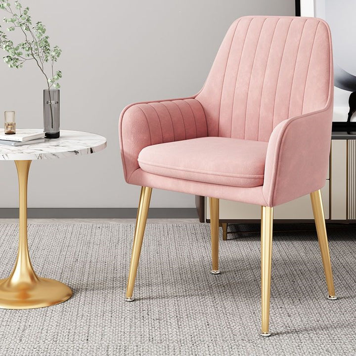 Modern Accent Chair with Gold Legs Stornfield
