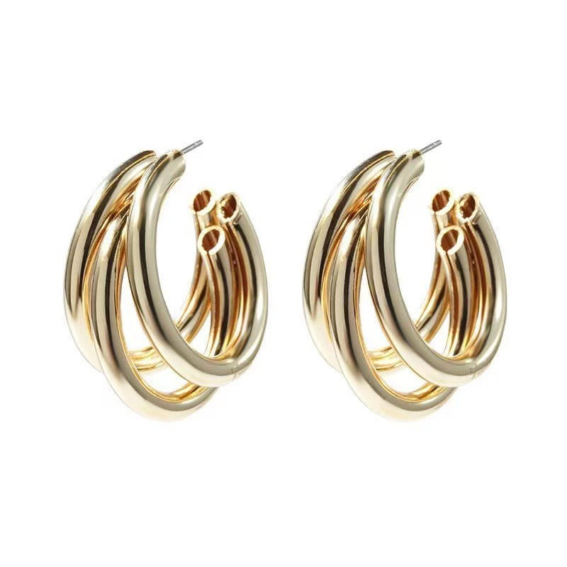 Fashionable Hoop Earrings Made of High-Quality, Polished Metal Stornfield