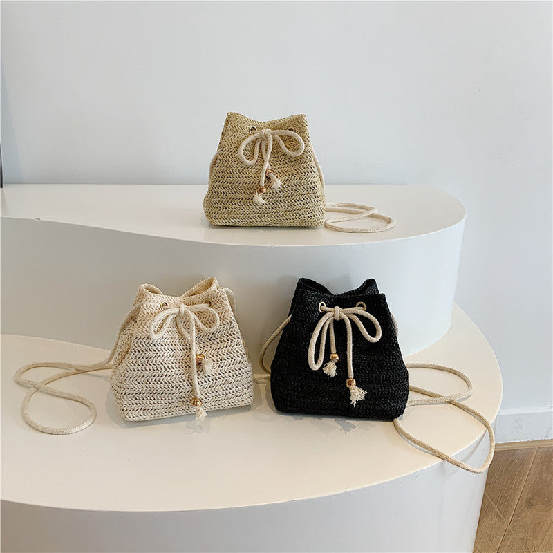 Bohemian-Inspired Woven Mini Drawstring Bag Stornfield