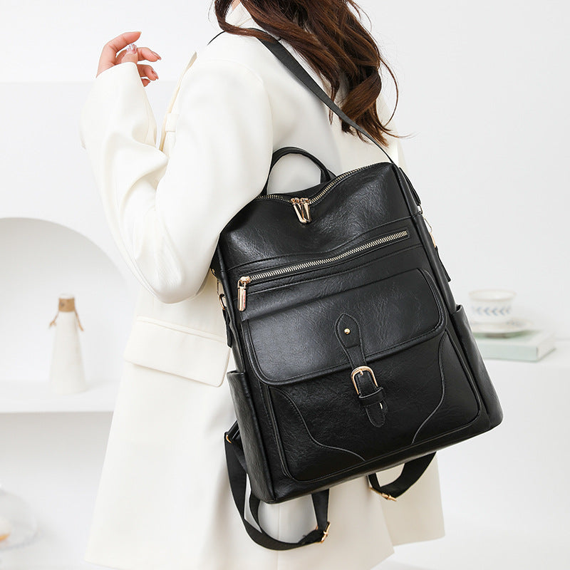 Versatile Leather Backpack Stornfield