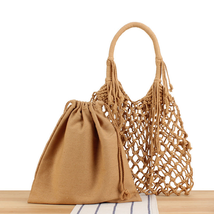 Macrame Tote Bag with Inner Pocket Stornfield