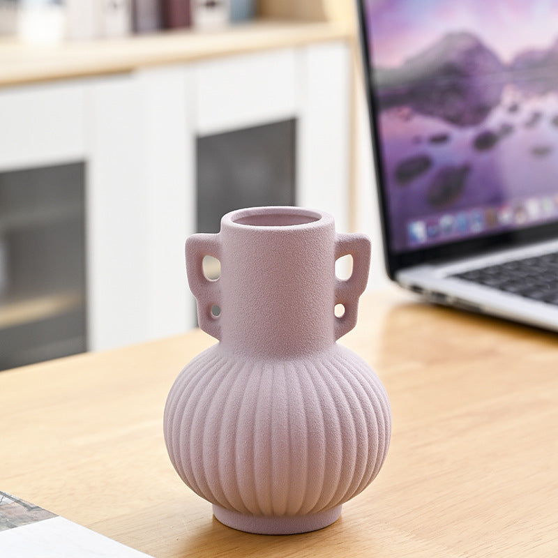 Textured Decorative Ceramic Flower Vase Stornfeild