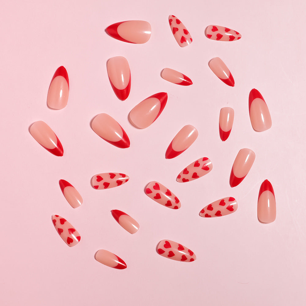 Artistic Heart Designed Press-On Nail Set Stornfield