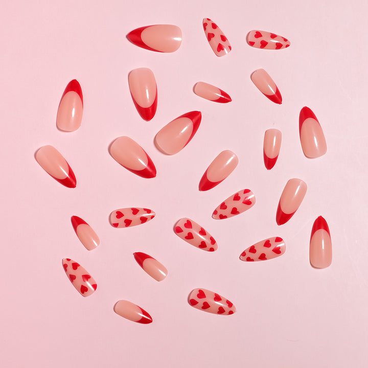 Artistic Heart Designed Press-On Nail Set Stornfield