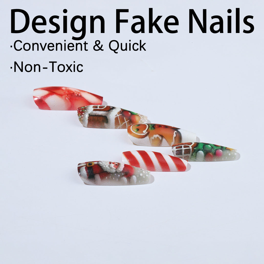 Creative nail art set with Christmas designs Stornfield