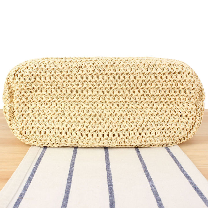 Handbag Made of Natural Braided Material with Elegant Leather Straps Stornfield
