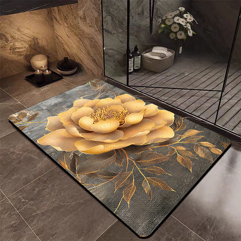 Elegant Floral Design Area Mat