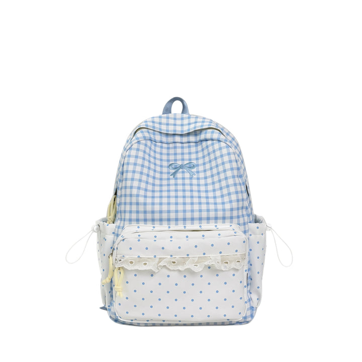 Playful Gingham and Polka Dot Backpack Stornfield