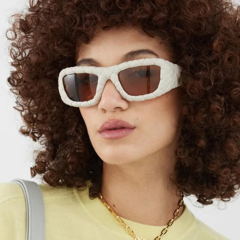 Ladies extravagant sunglasses with textured frame Stornfield