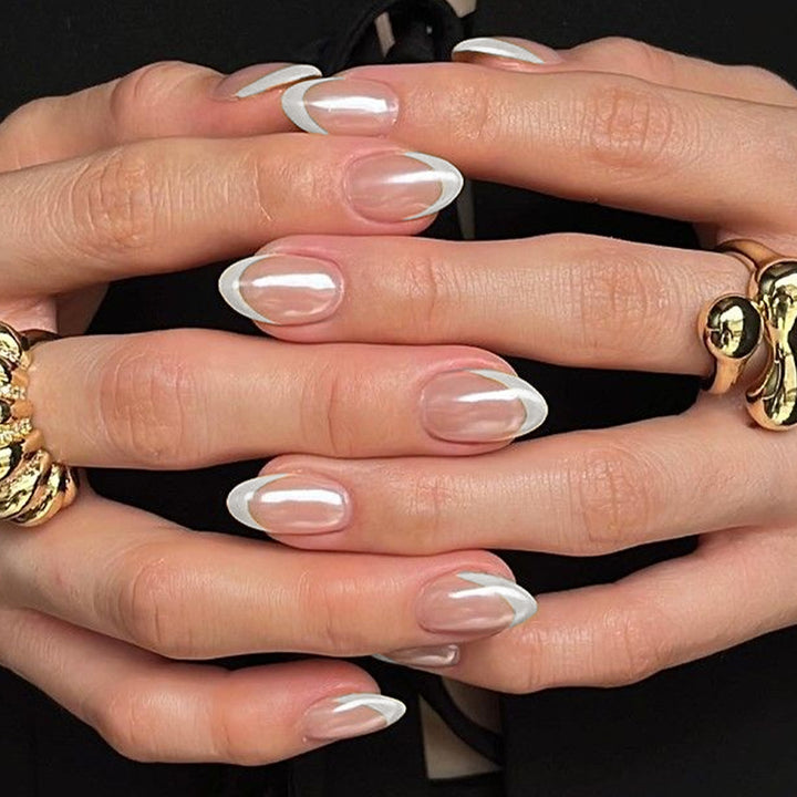 French Tip Press-On Nail Art Set Stornfield