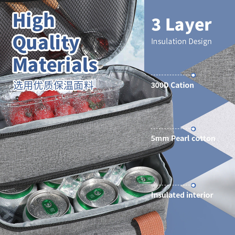 Multi-Compartment Insulated Lunch Carrier