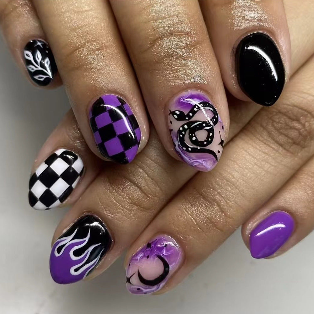 Artistic Checkerboard Nail Art Stornfield
