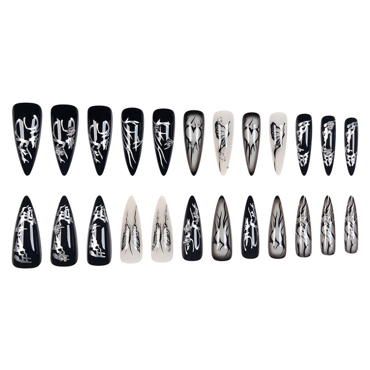 Gothic-Inspired Stiletto Press-On Nails Stornfield