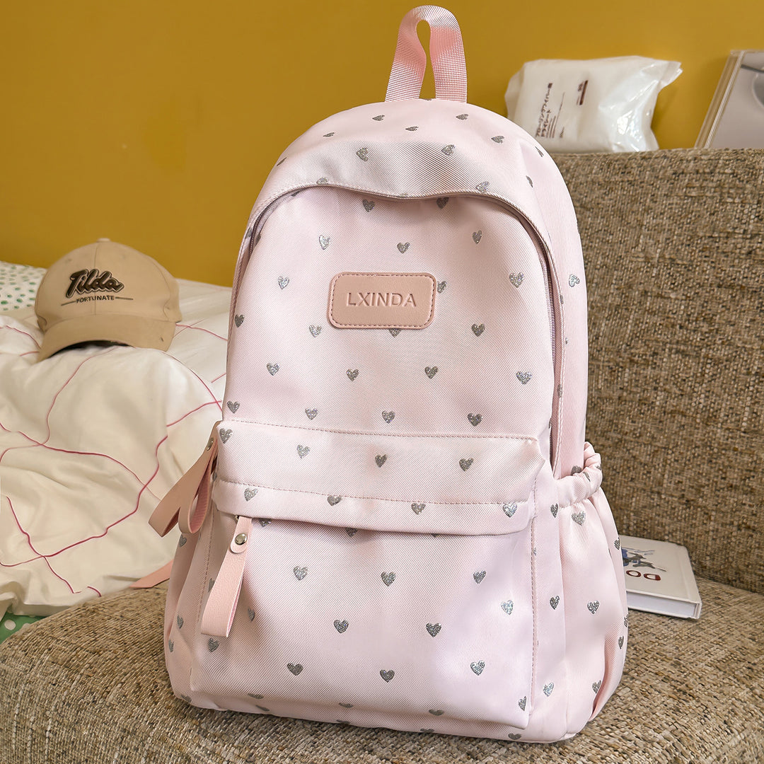 Fun Heart-Print Backpack Stornfield