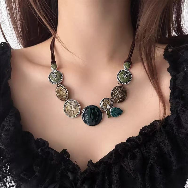 Floral Pendant Long Necklace Stornfield