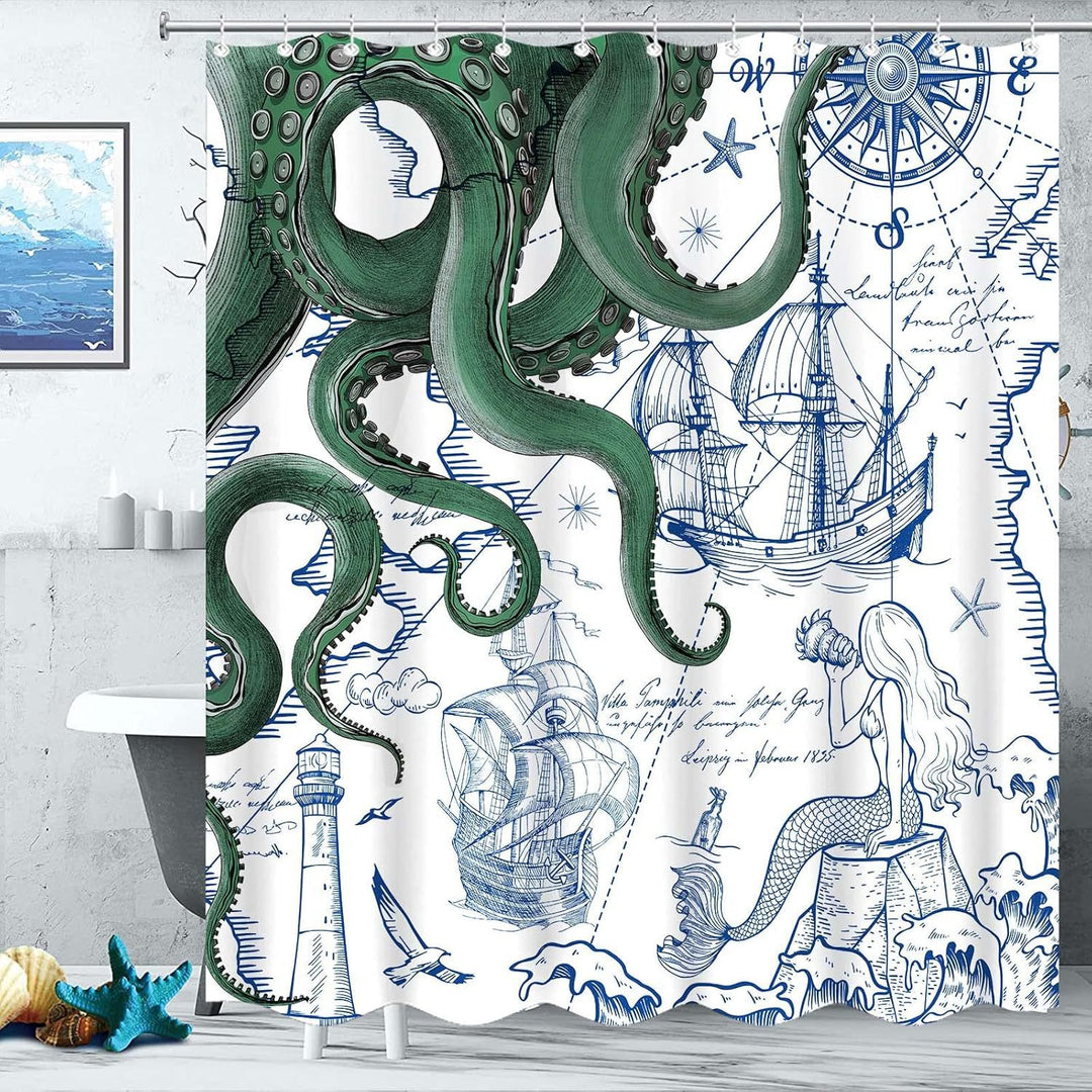 Ocean-Theme Shower Curtain Stornfield