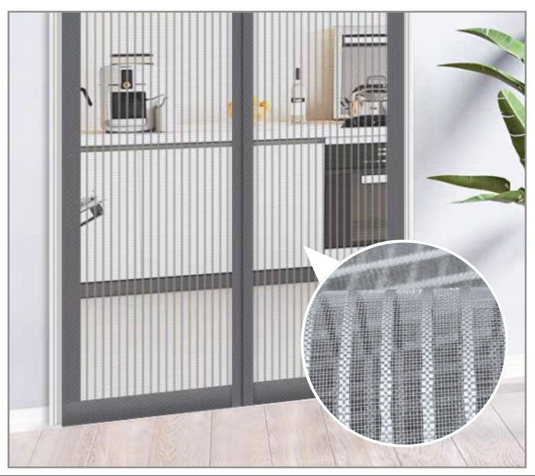 Lace-Trimmed Magnetic Mesh Curtain Stornfield