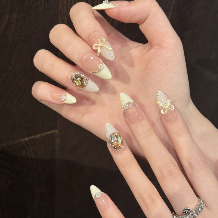 Decorative Rhinestone Press-On Nail Set Stornfield