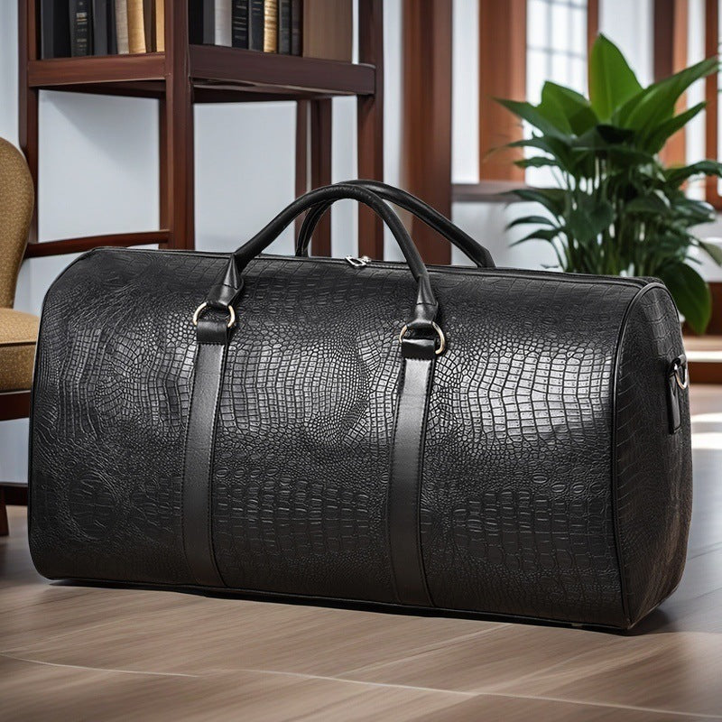 Luxurious Travel Bag Made of High-Quality Faux Leather with Elegant Crocodile Pattern Stornfield