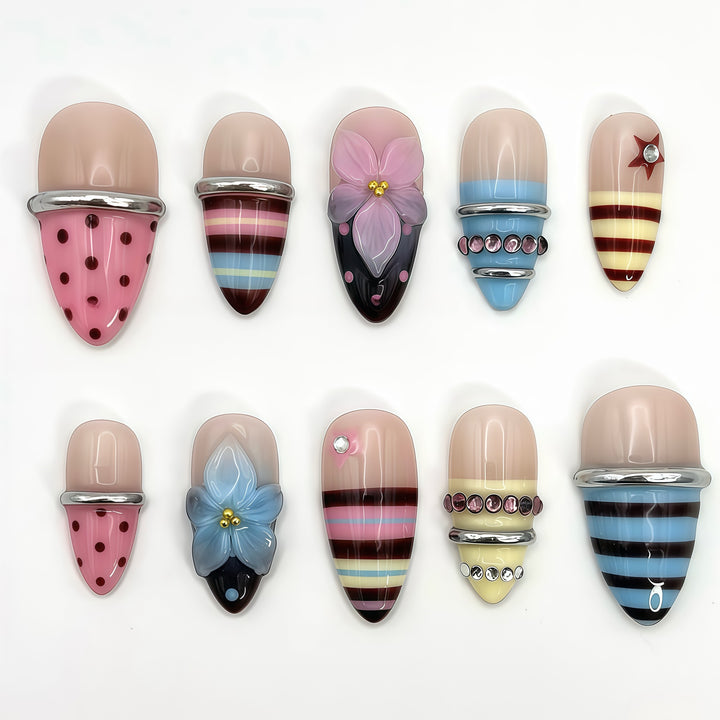 Artistic Press-On Nail Set 1790745541