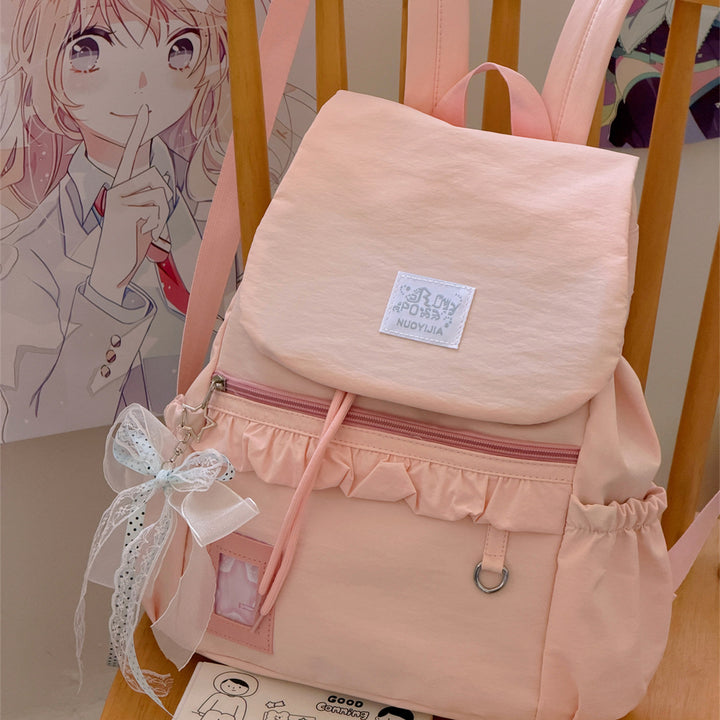 Stylish Ruffled Design Back-to-School Backpack Stornfield