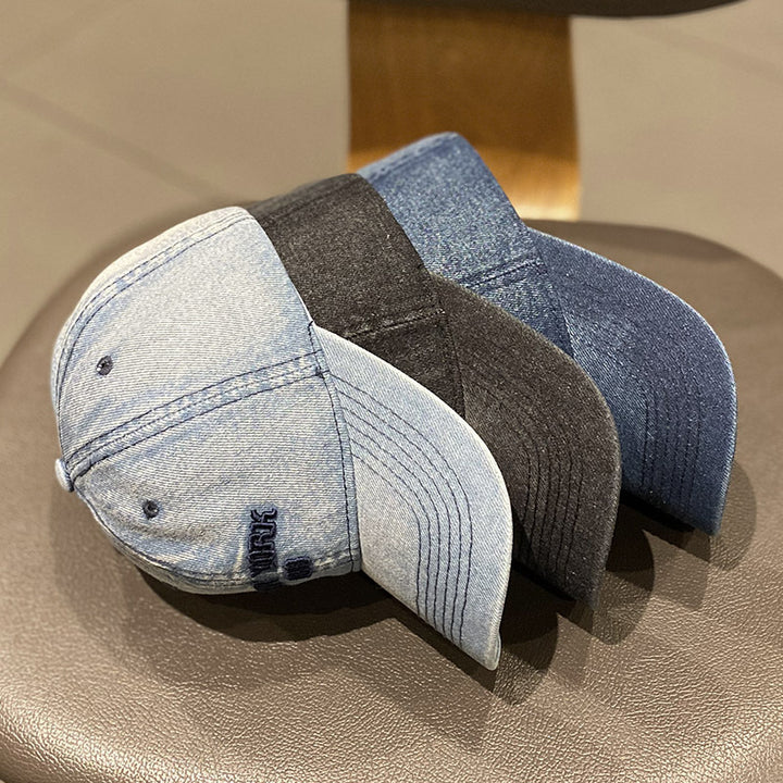 Men's Distressed Denim Style Baseball Cap Stornfield