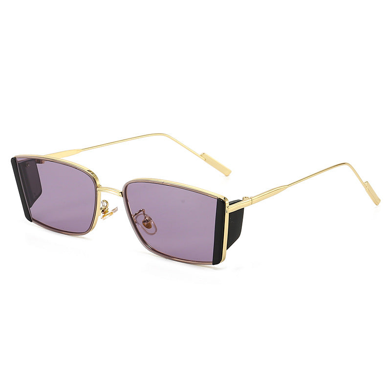 Ladies elegant square sunglasses with fine metal frame Stornfield