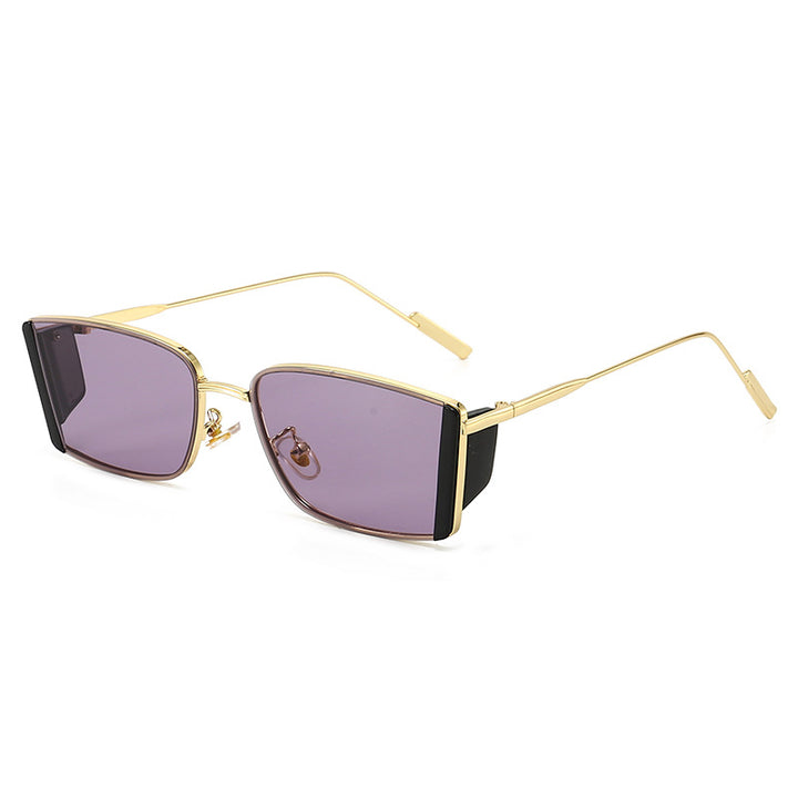 Ladies elegant square sunglasses with fine metal frame Stornfield