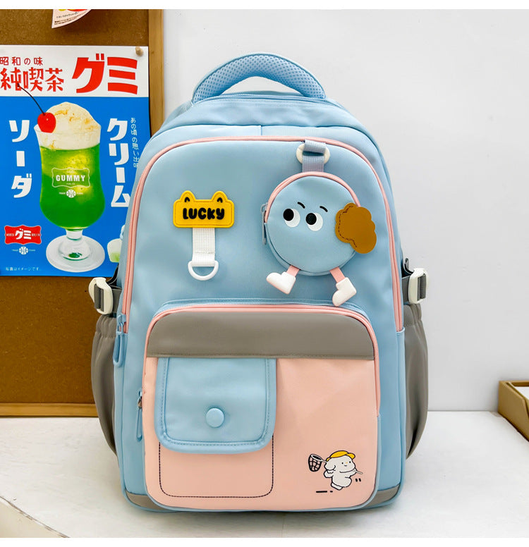 Cute Character-Designed Multi-Pocket School Backpack Stornfield