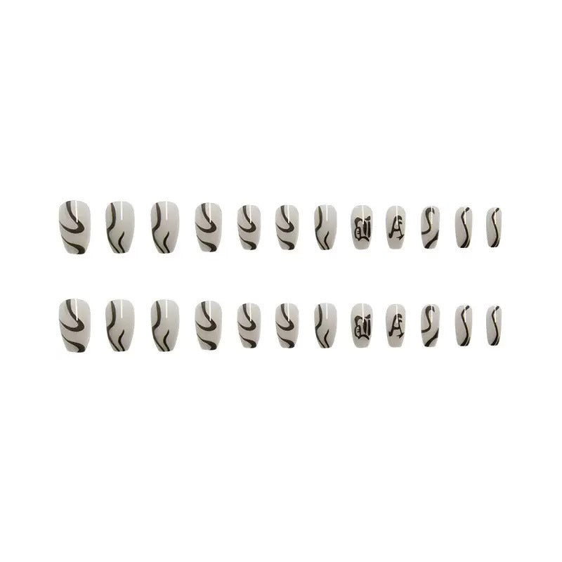 Acrylic nail set with elegant design and creative accents Stornfield