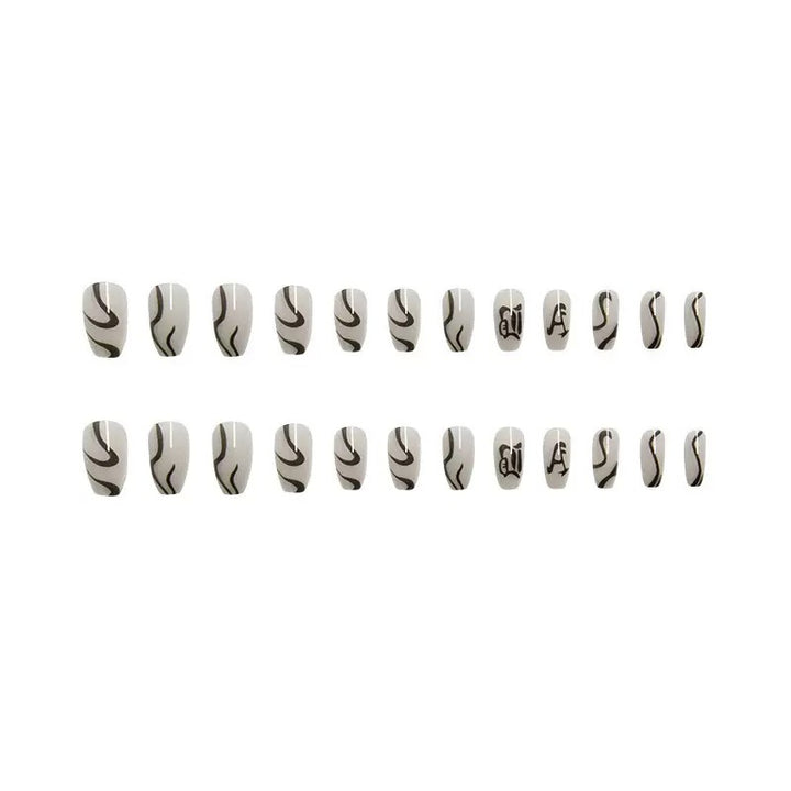 Acrylic nail set with elegant design and creative accents Stornfield