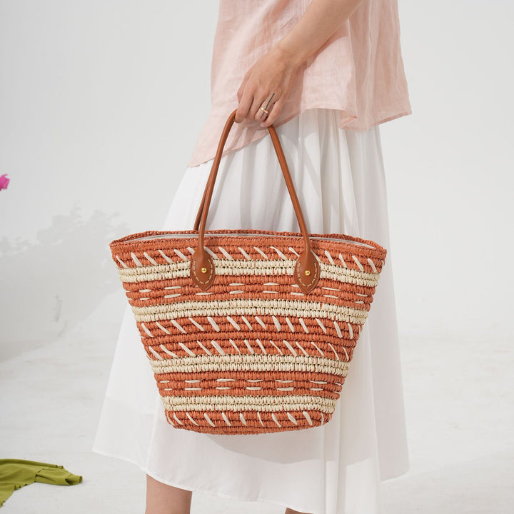 Polka Dot Rattan Handbag Stornfield