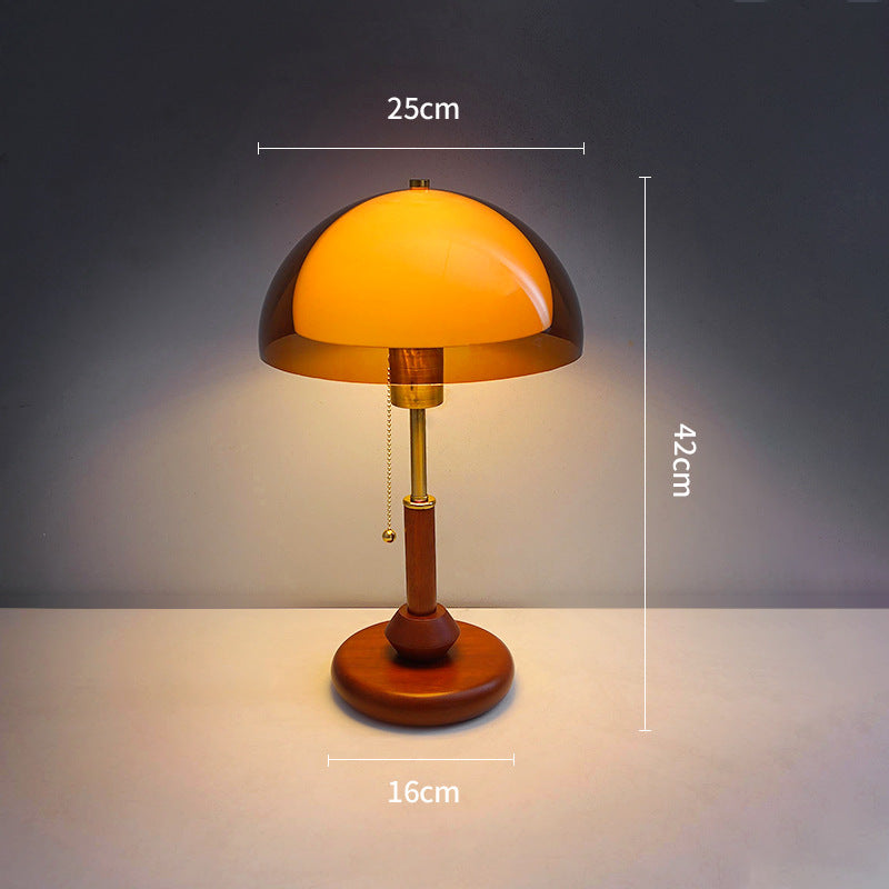 Retro-Inspired Wooden Table Lamp
