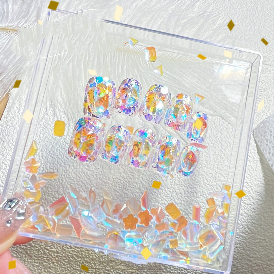 Artful nail tips with glitter accents Stornfield
