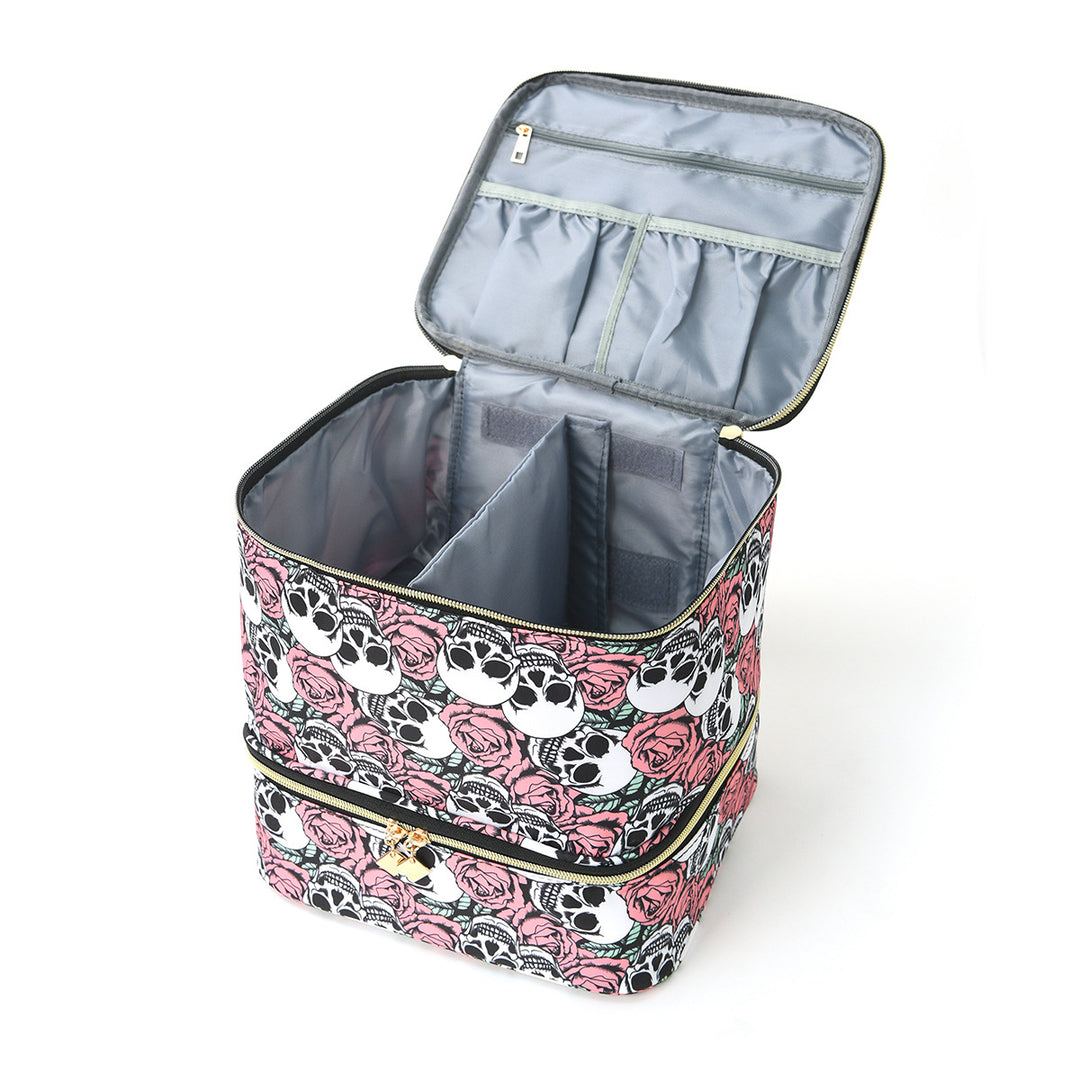 Cosmetic storage bag with two separate compartments Stornfield