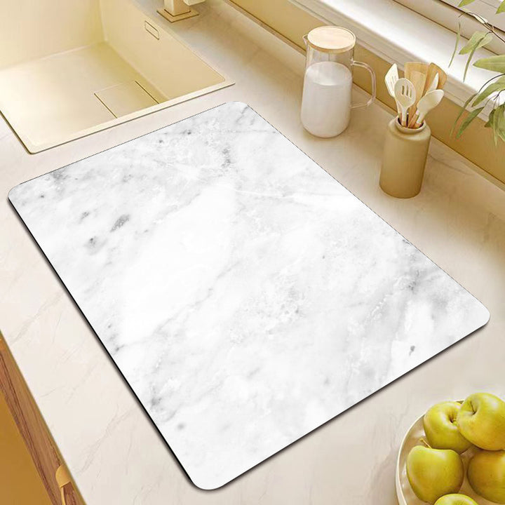 Premium Marble Print Kitchen Mat Stornfield