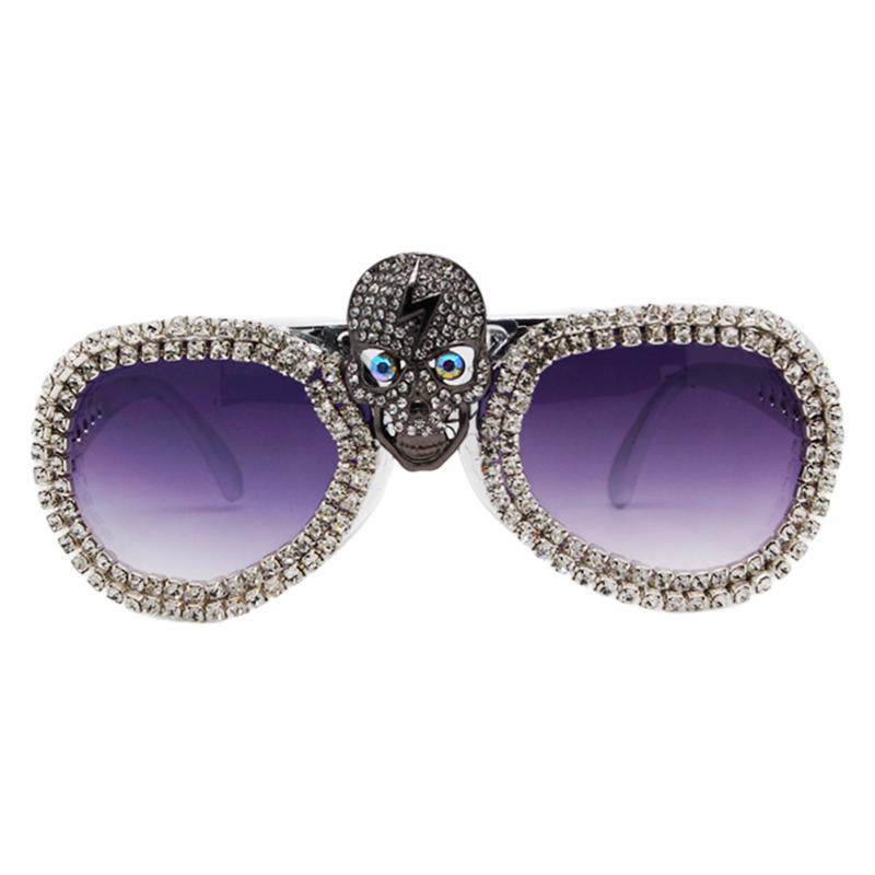 Women’s statement sunglasses with exceptional skull design and sparkling rhinestone frame Stornfield