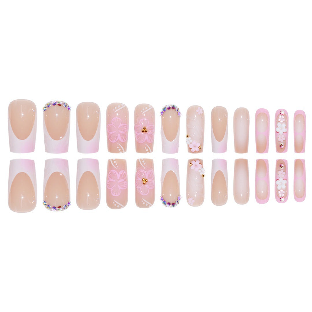 Artistic 3D Floral Press-On Nail Extenders Stornfield