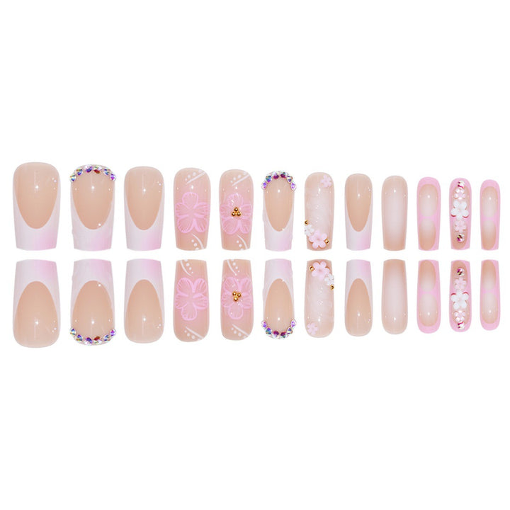 Artistic 3D Floral Press-On Nail Extenders Stornfield
