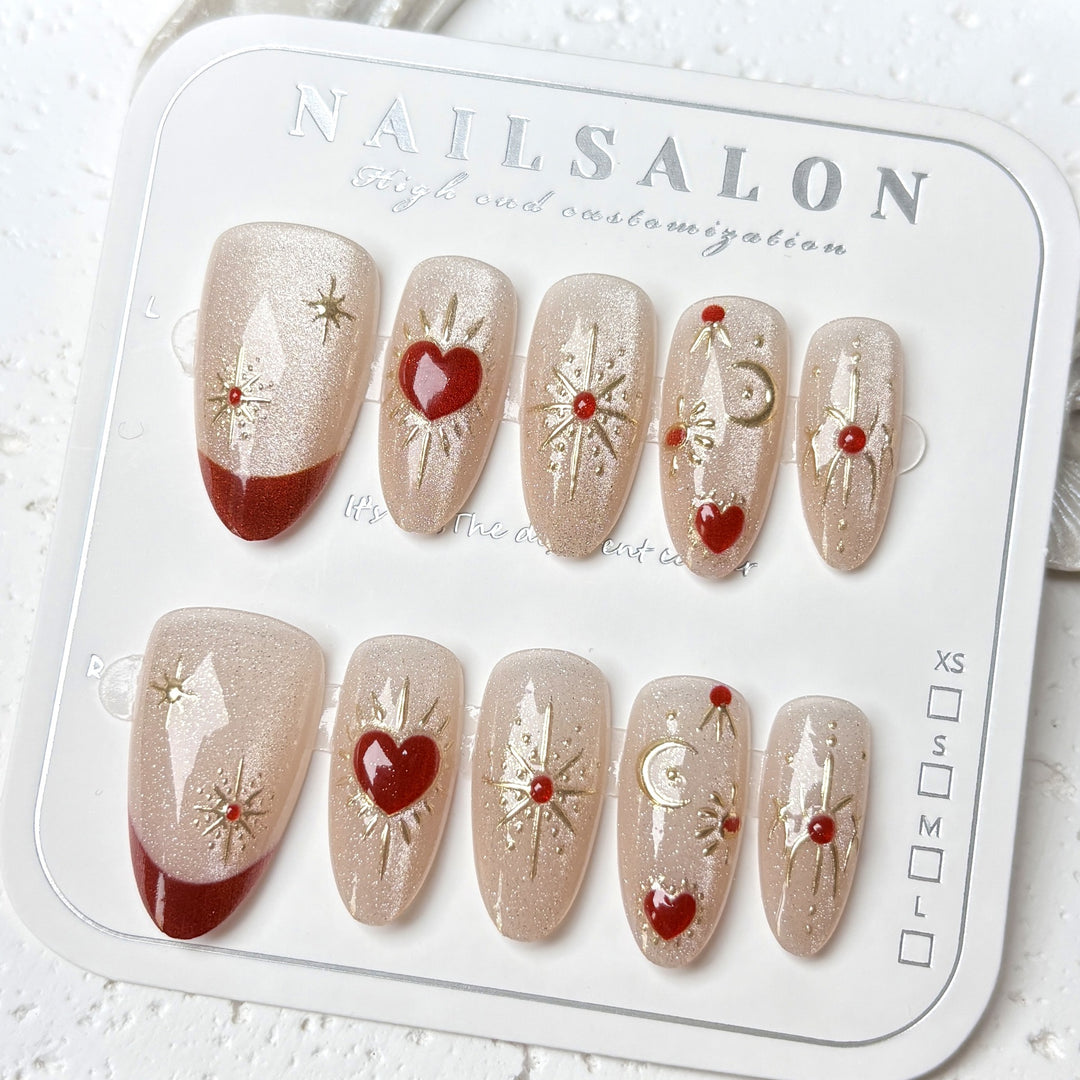 Decorative Nail Art Press-On Set 1790746114
