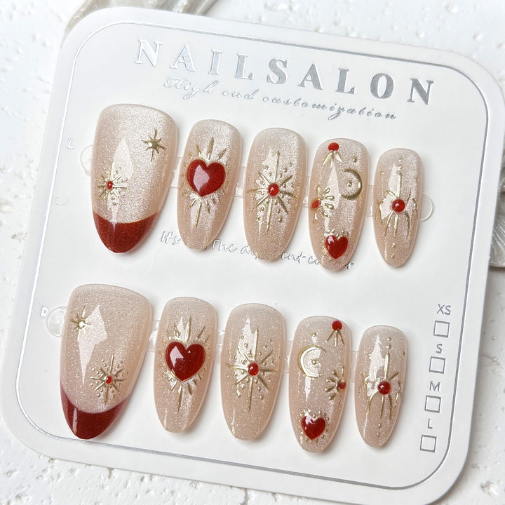 Decorative Nail Art Press-On Set 1790746114